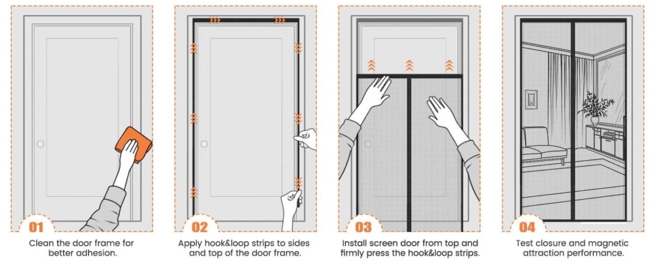 best mesh door screen magnetic 