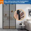 A magnetic fly screen door fitted to an open doorway